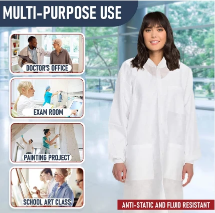 application of Anti-static Disposable Lab Coat application of Anti-static Disposable Lab Coat